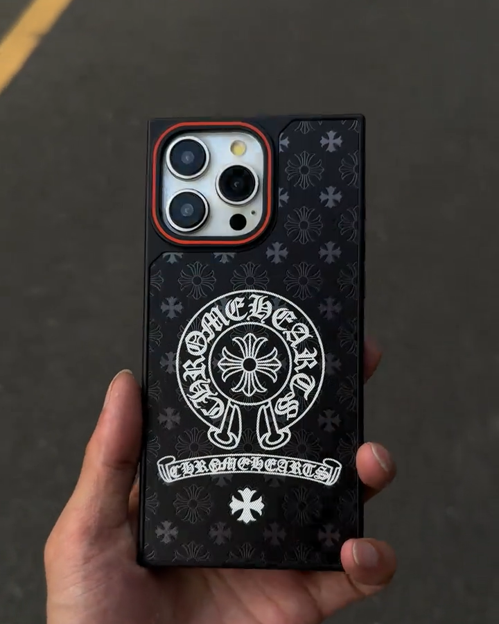 克羅心方形磁吸磨砂手機殼-CASEZONE